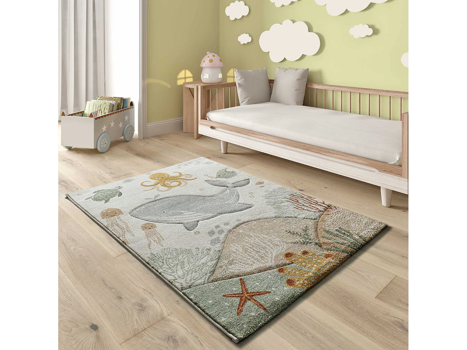 Tapis intérieur - enfant animaux - multicolore - 120 x 170 cm - BALLOON