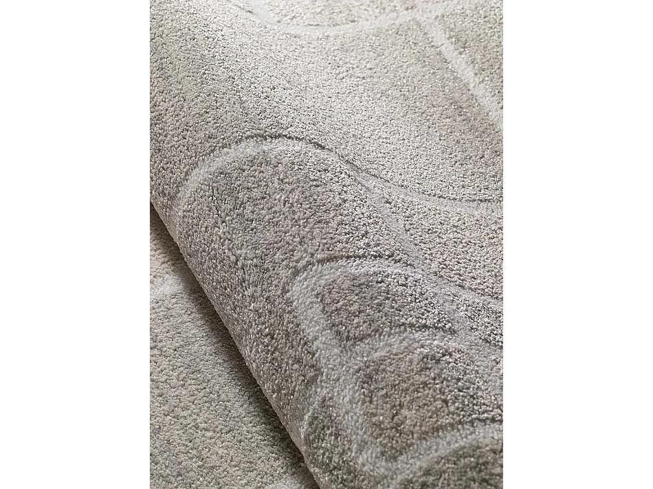 Laagpolig tapijt - abstract - crème - 80x150 cm - HL-ORIGIN