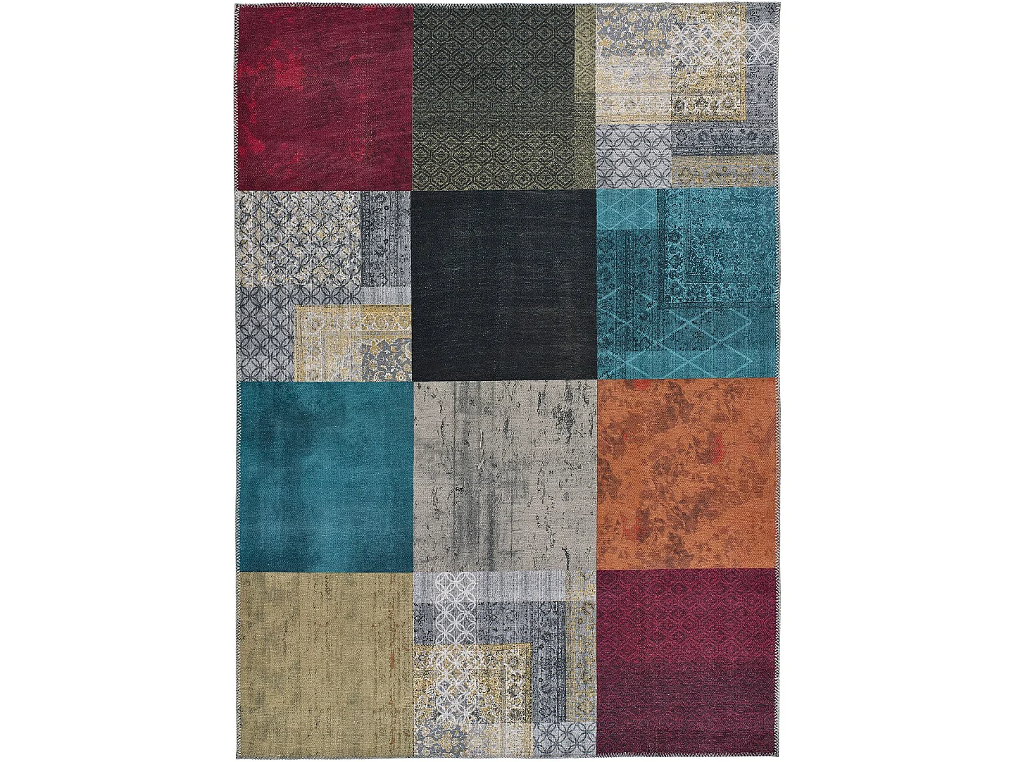 Kurzflorteppich - abstrakt - mehrfarbig - 120x170 cm - NEILA