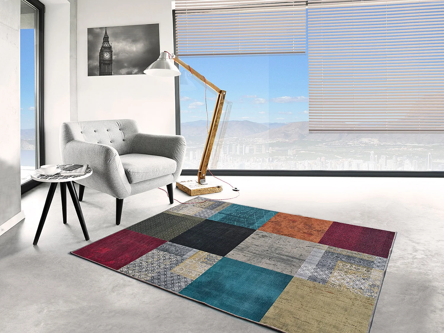 Tappeto interno - astratto - multicolore - 120 x 170 cm - NEILA
