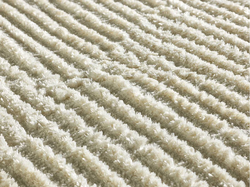 Hochflorteppich - skandinavisch - creme - 140x200 cm - LIMA