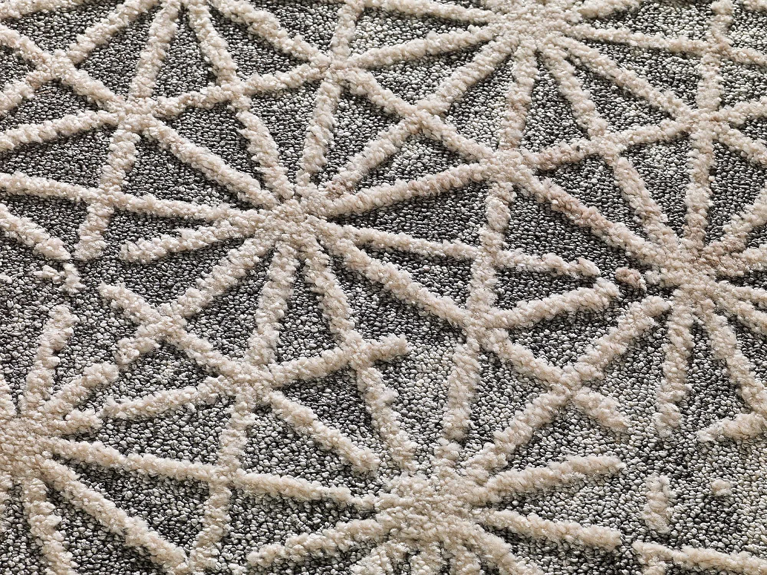 Alfombra interior  - geométrico - gris - 140 x 200 cm - PAULA