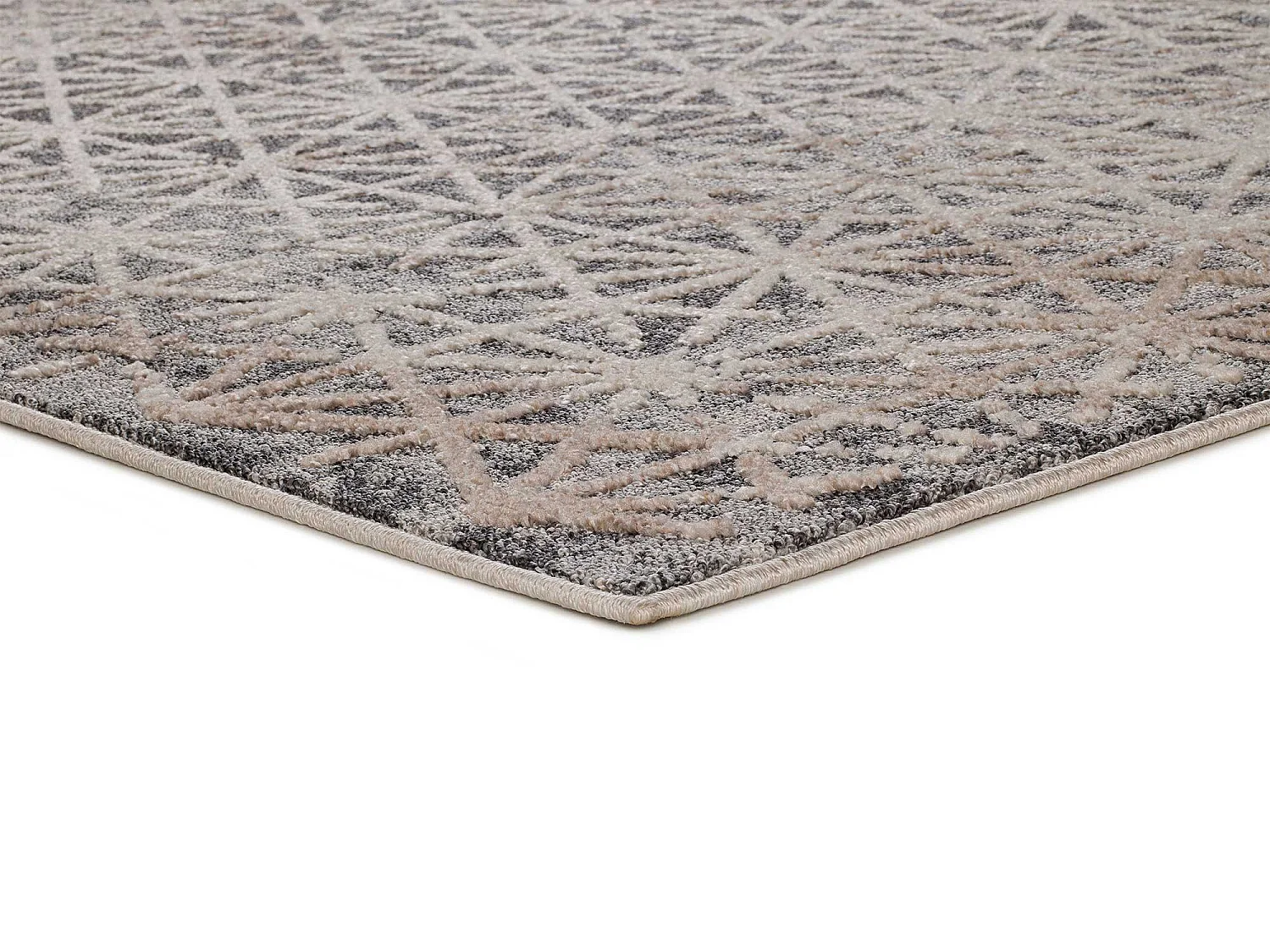 Alfombra interior  - geométrico - gris - 140 x 200 cm - PAULA