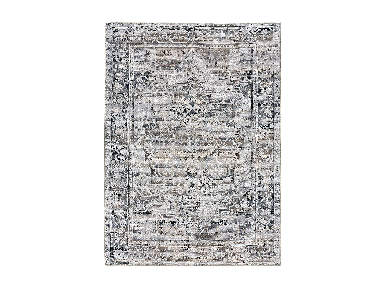 Tapis intérieur - vintage - gris - 140 x 200 cm - NEILA