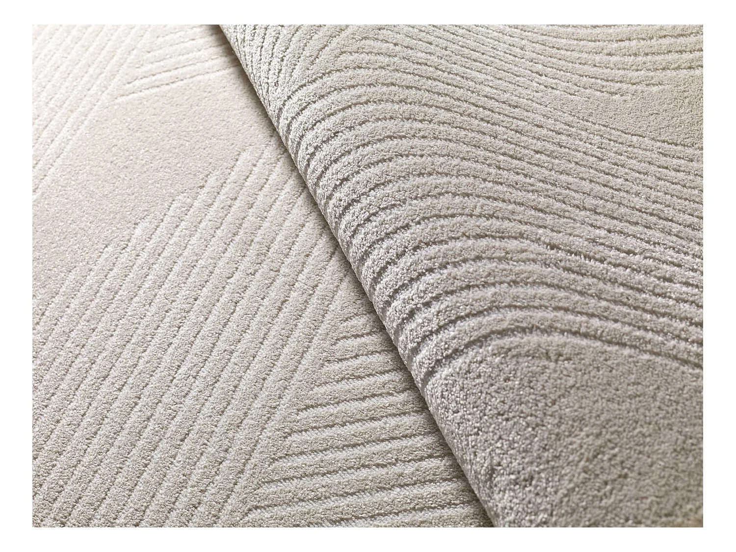 Kurzflorteppiche - abstrakt - creme - 160x230 cm - HL-GEOMETRIC