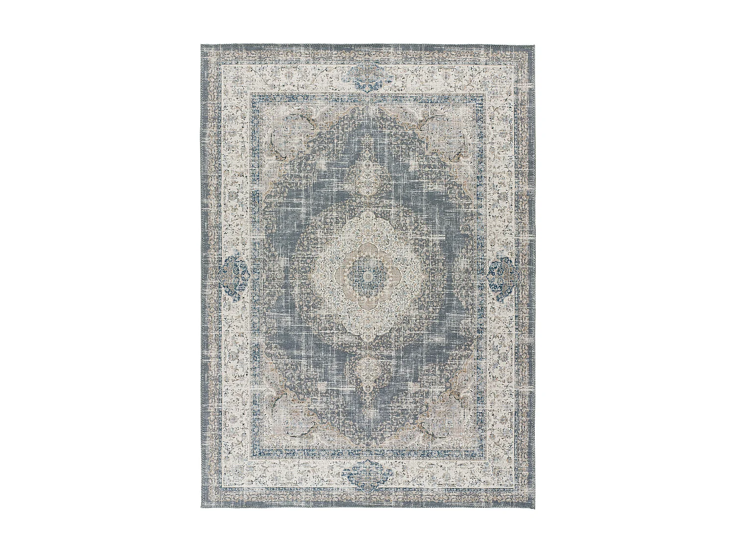 Tapis intérieur - vintage - gris - 80 x 150 cm - NEILA