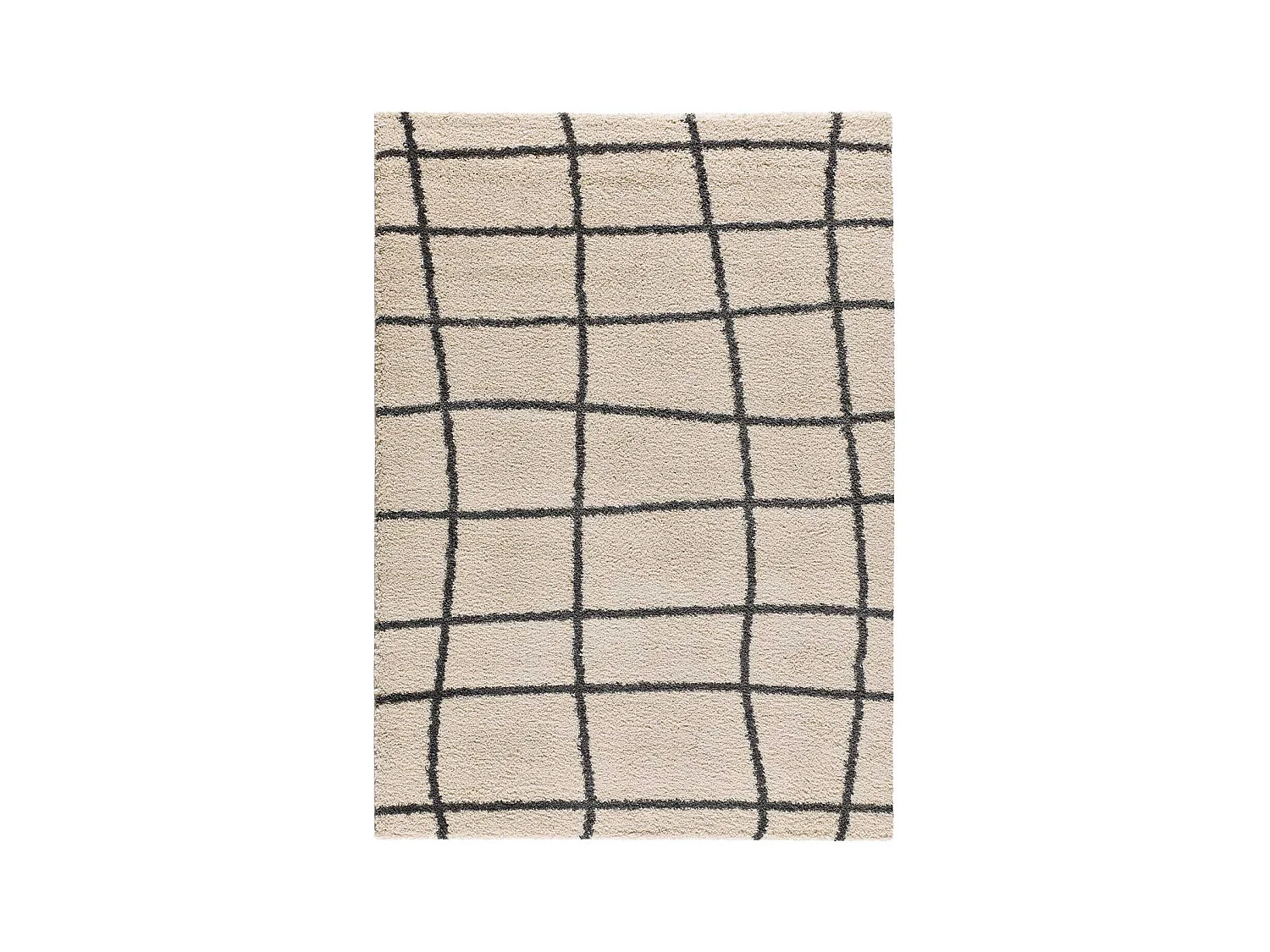 Hochflorteppich - skandinavisch shaggy - weiß - 133x190 cm - ATLAS