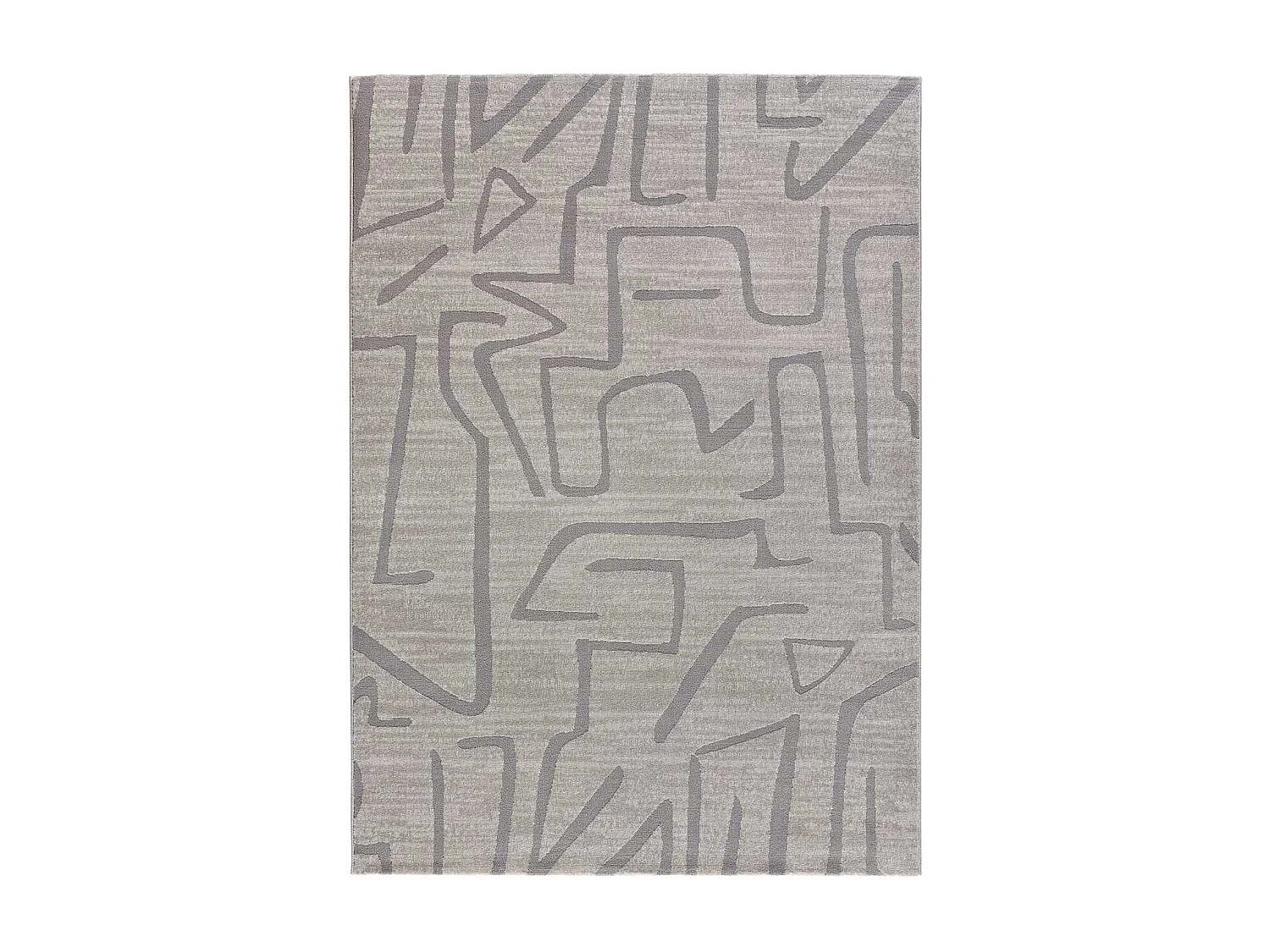 Tapis intérieur - abstrait - argent - 80 x 150 cm - HL-AFRICA