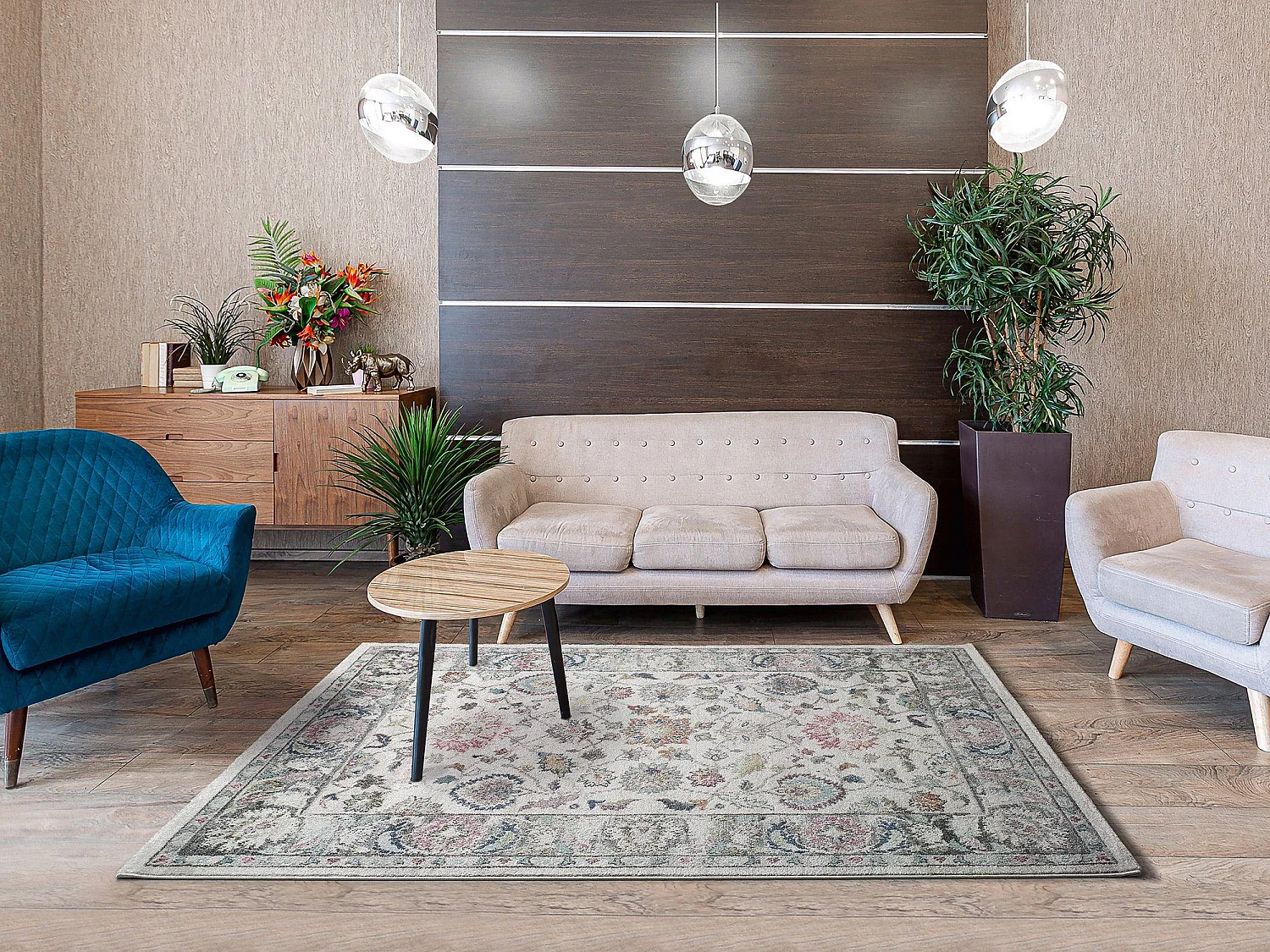 Kurzflorteppiche - vintage - mehrfarbig - 120x170 cm - PARMA