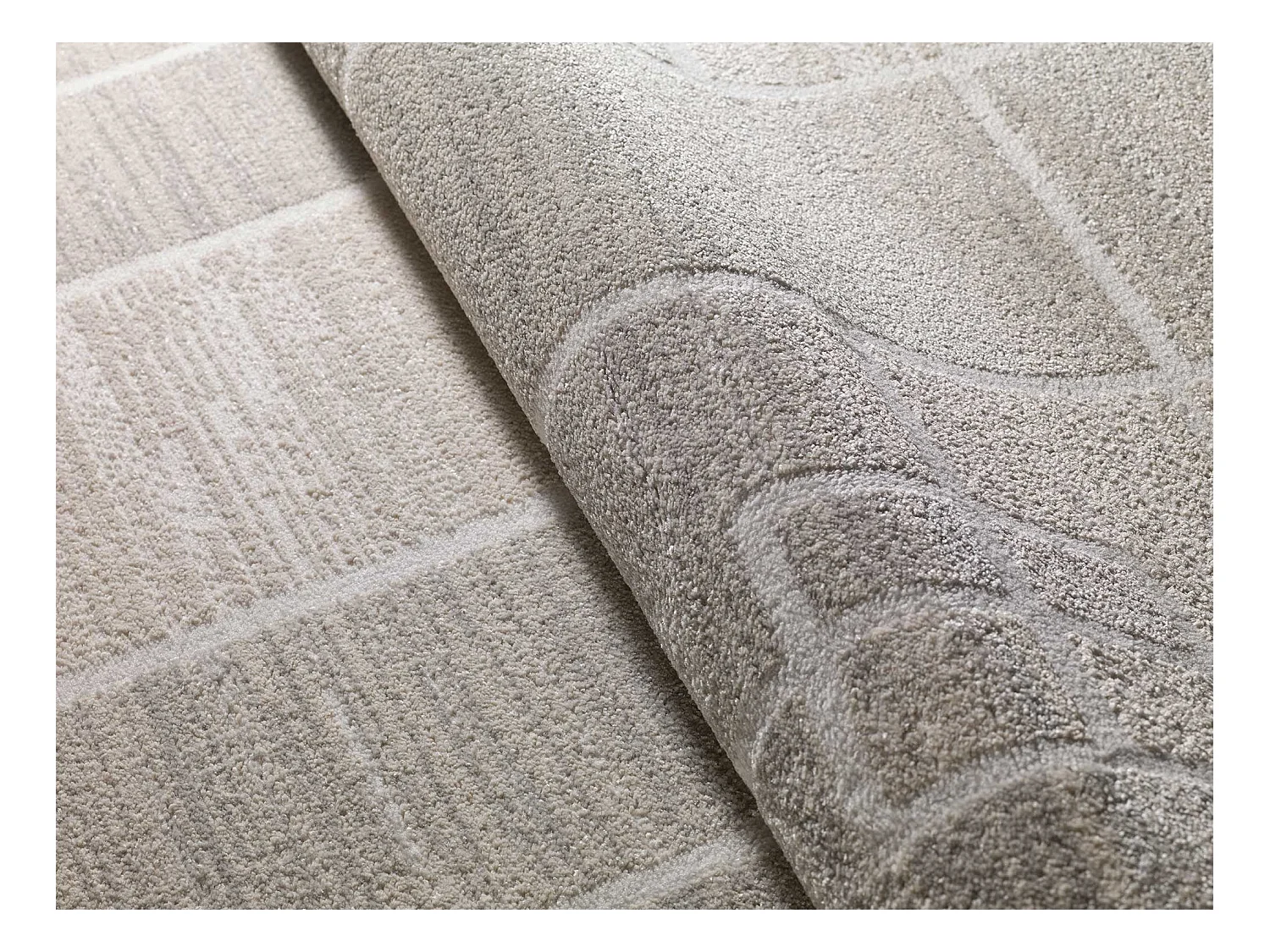 Laagpolig tapijt - abstract - crème - 160x230 cm - HL-ORIGIN