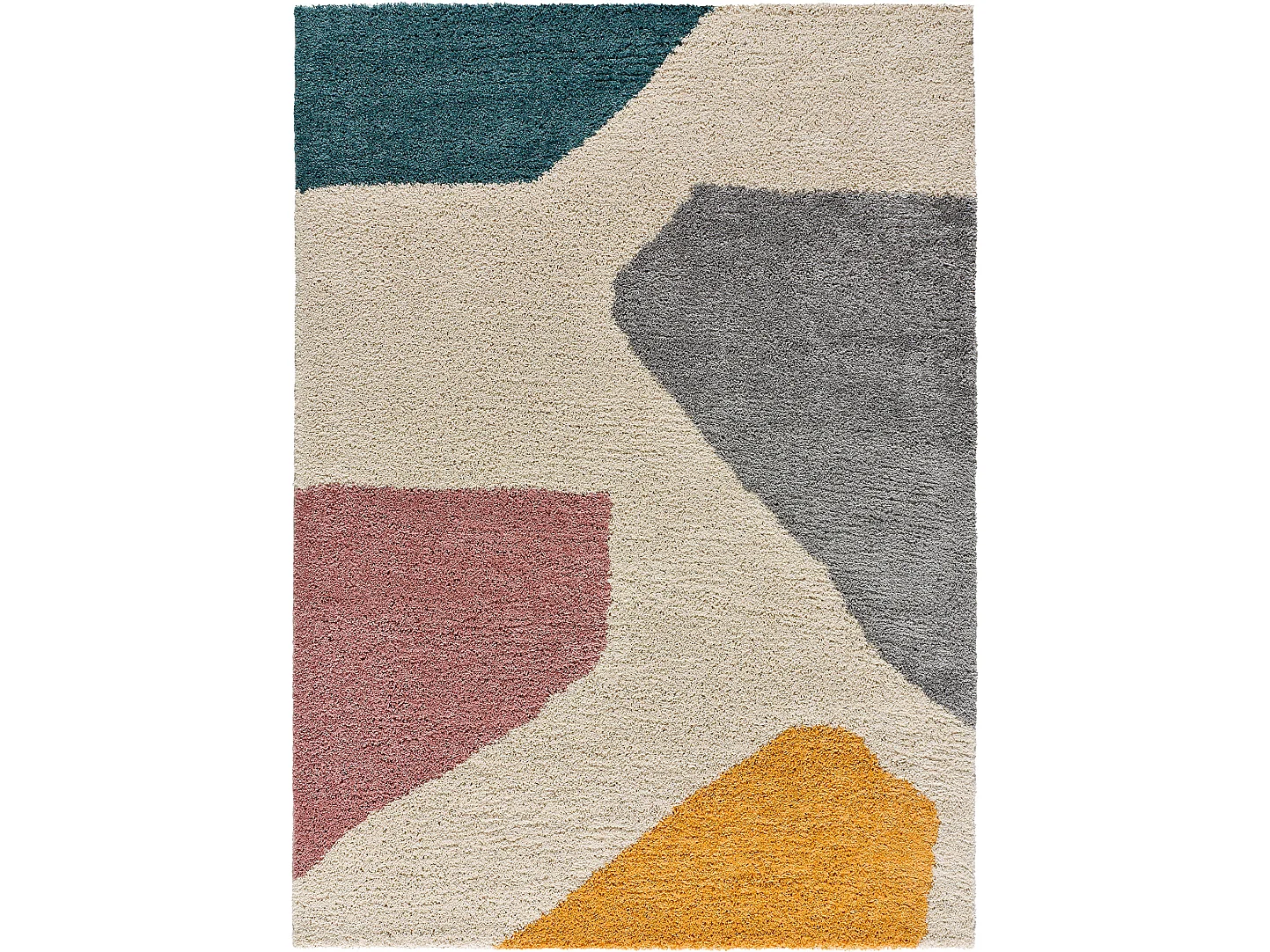 Hochflorteppich - geometrisch shaggy - mehrfarbig - 160x230 cm - ULAI