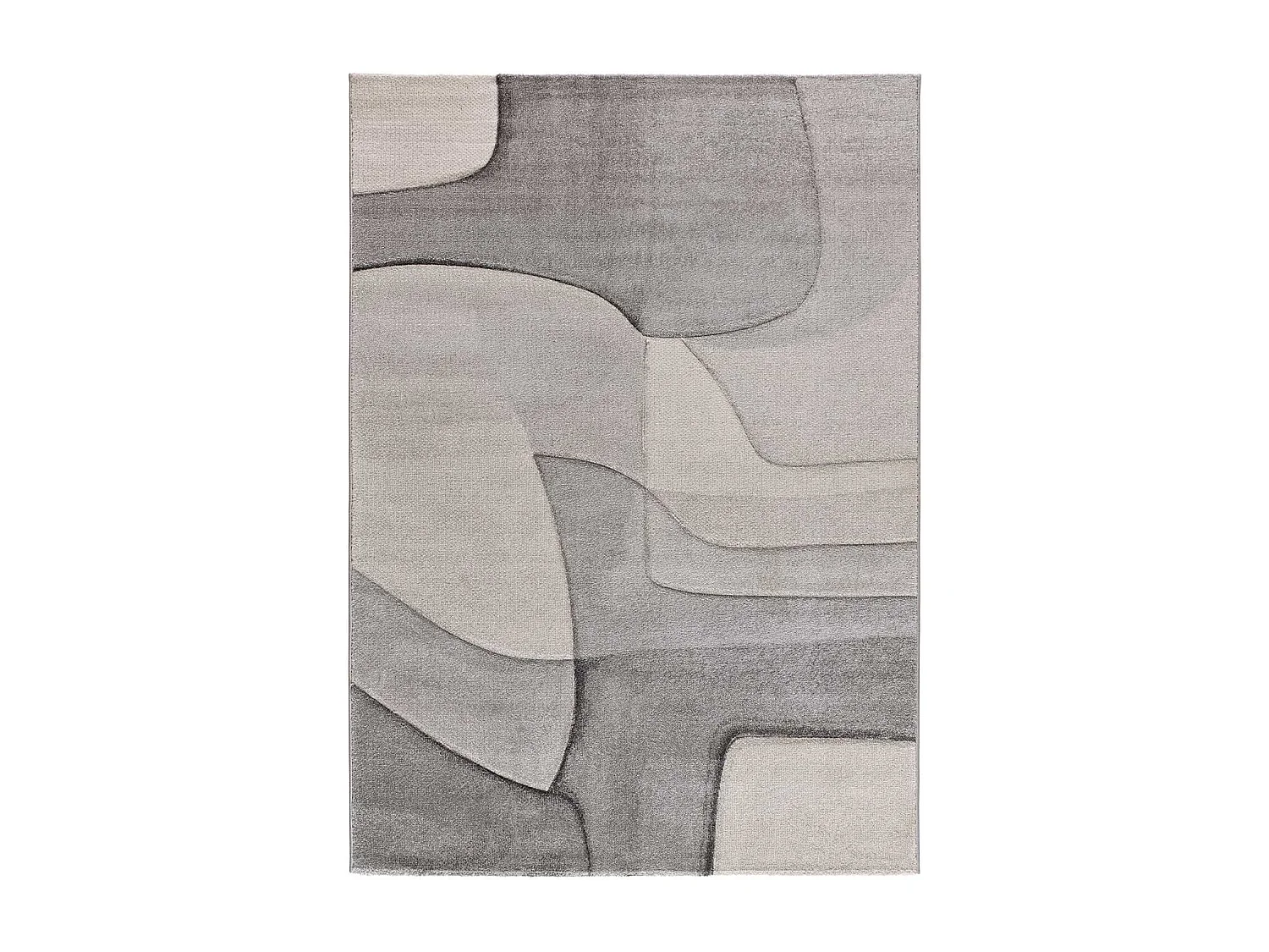 Kurzflorteppiche - abstrakt - grau - 140x200 cm - MEDEL