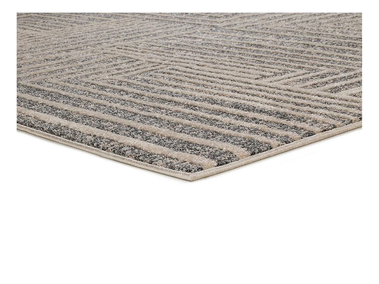 Alfombra interior  - geométrico - gris - 160 x 230 cm - PAULA