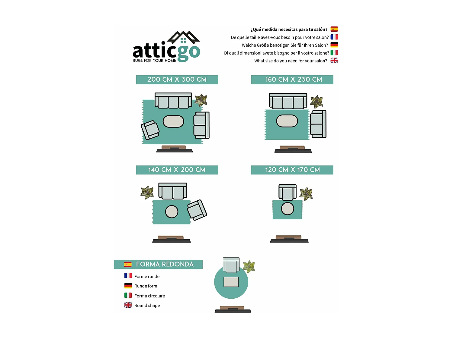 Tappeto interno - astratto - multicolore - 60 x 120 cm - BIANCA