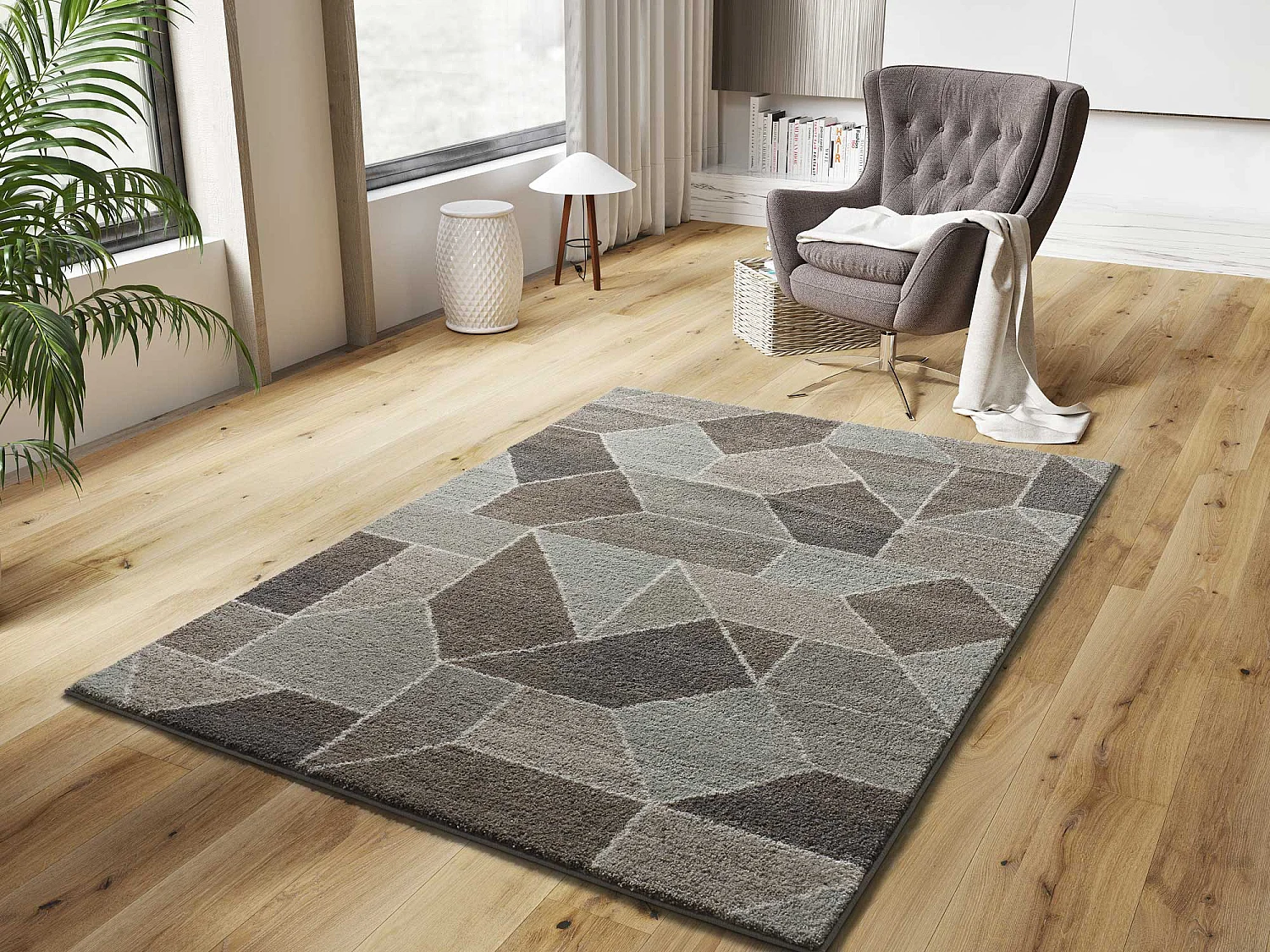 Tapis intérieur - géométrique - multicolore - 133 x 190 cm - CASTRO