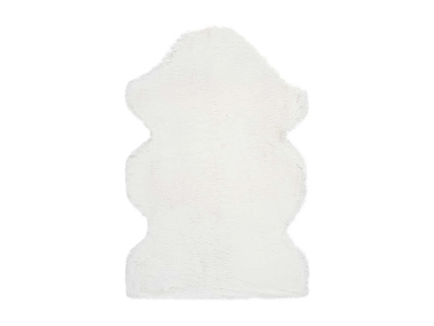 Tapis intérieur - shaggy uni - blanc - 60 x 90 cm - FOX