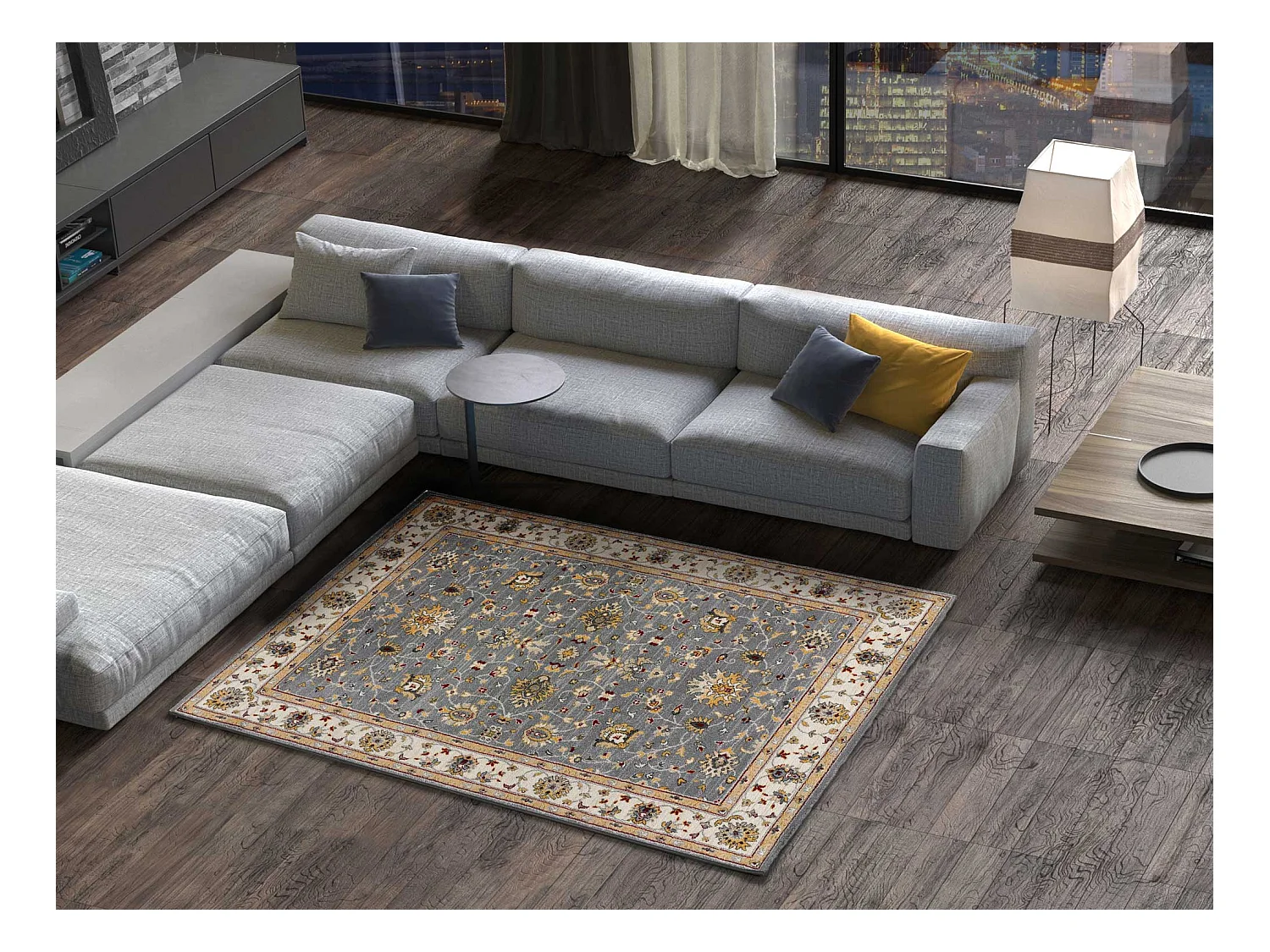 Kurzflorteppiche - klassisch - silber - 160x230 cm - CLASSIC