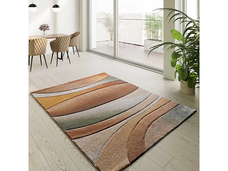 Tapete interior - abstrato - multicolorido - 80 x 150 cm - SORA