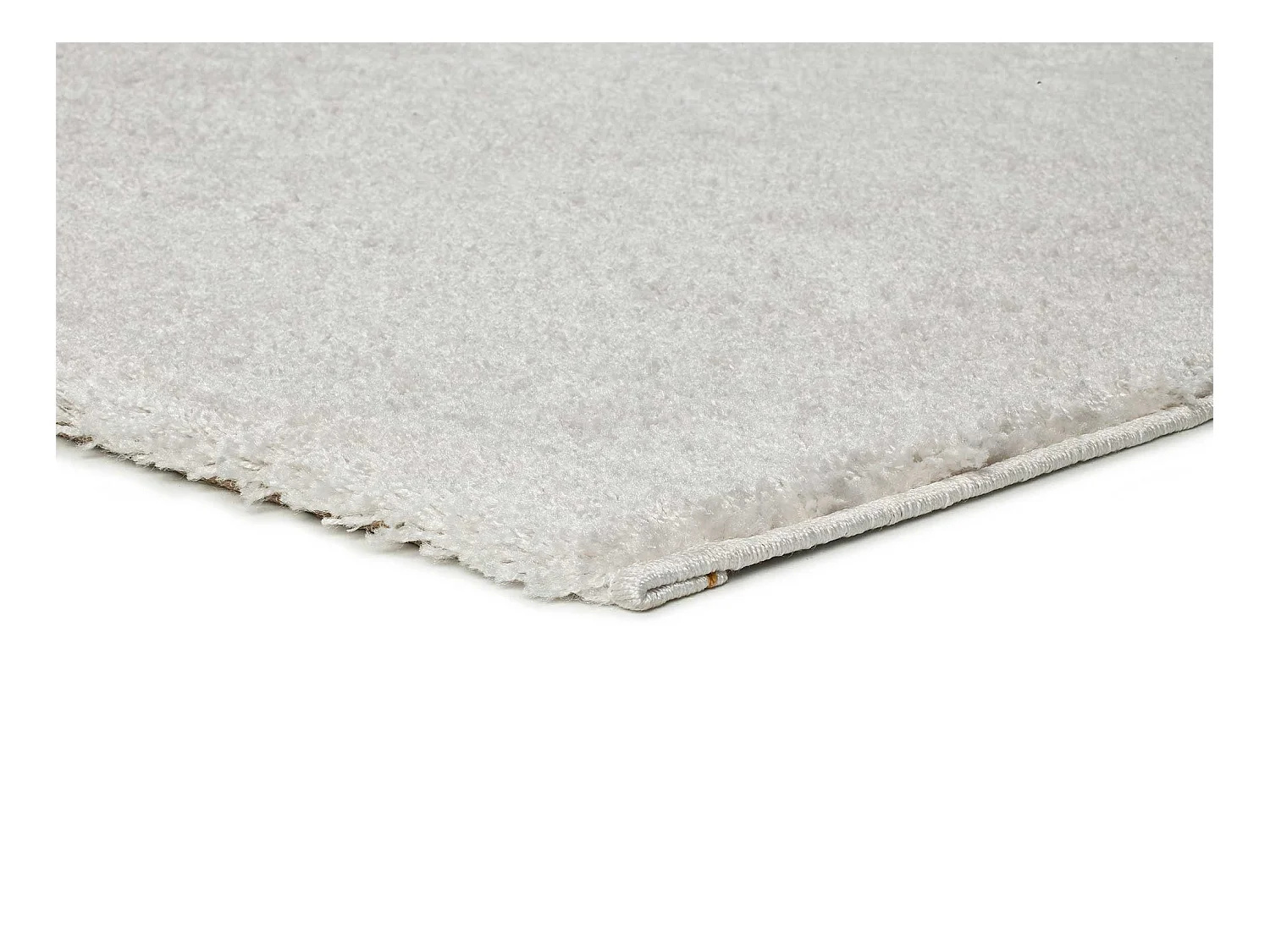 Hochflorteppich - einfarbig shaggy - weiß - 120x180 cm - ATLAS