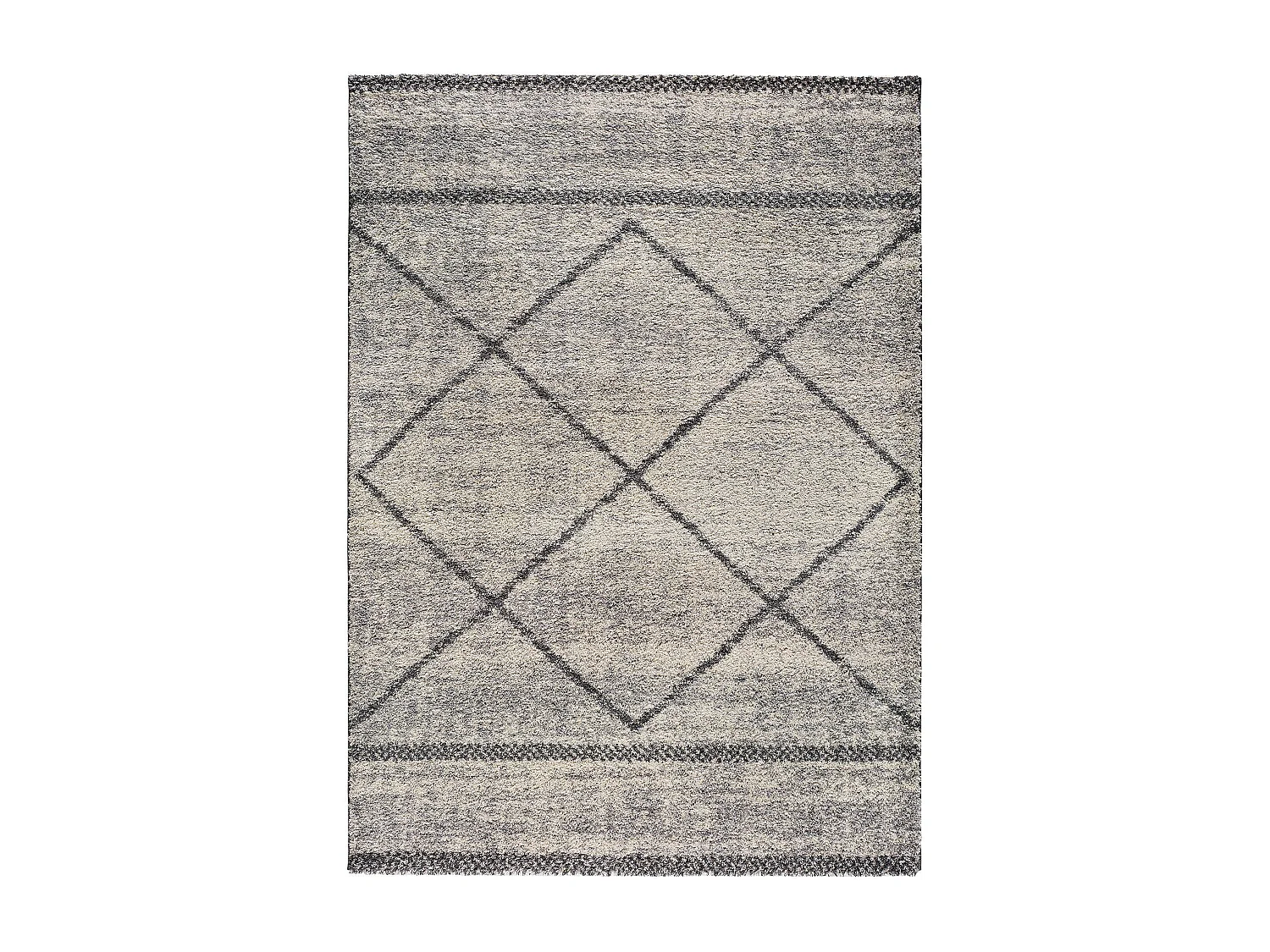 Tapis intérieur - ethnique - gris - 80 x 150 cm - KASBAH