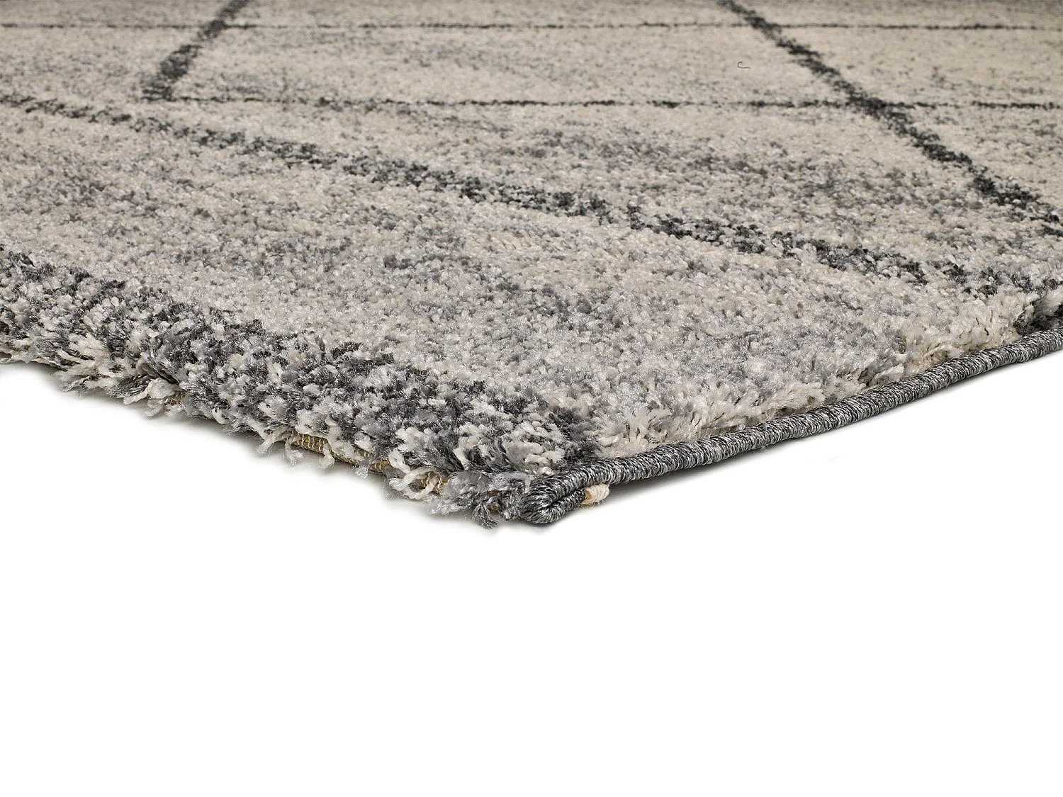 Tapis intérieur - ethnique - gris - 80 x 150 cm - KASBAH