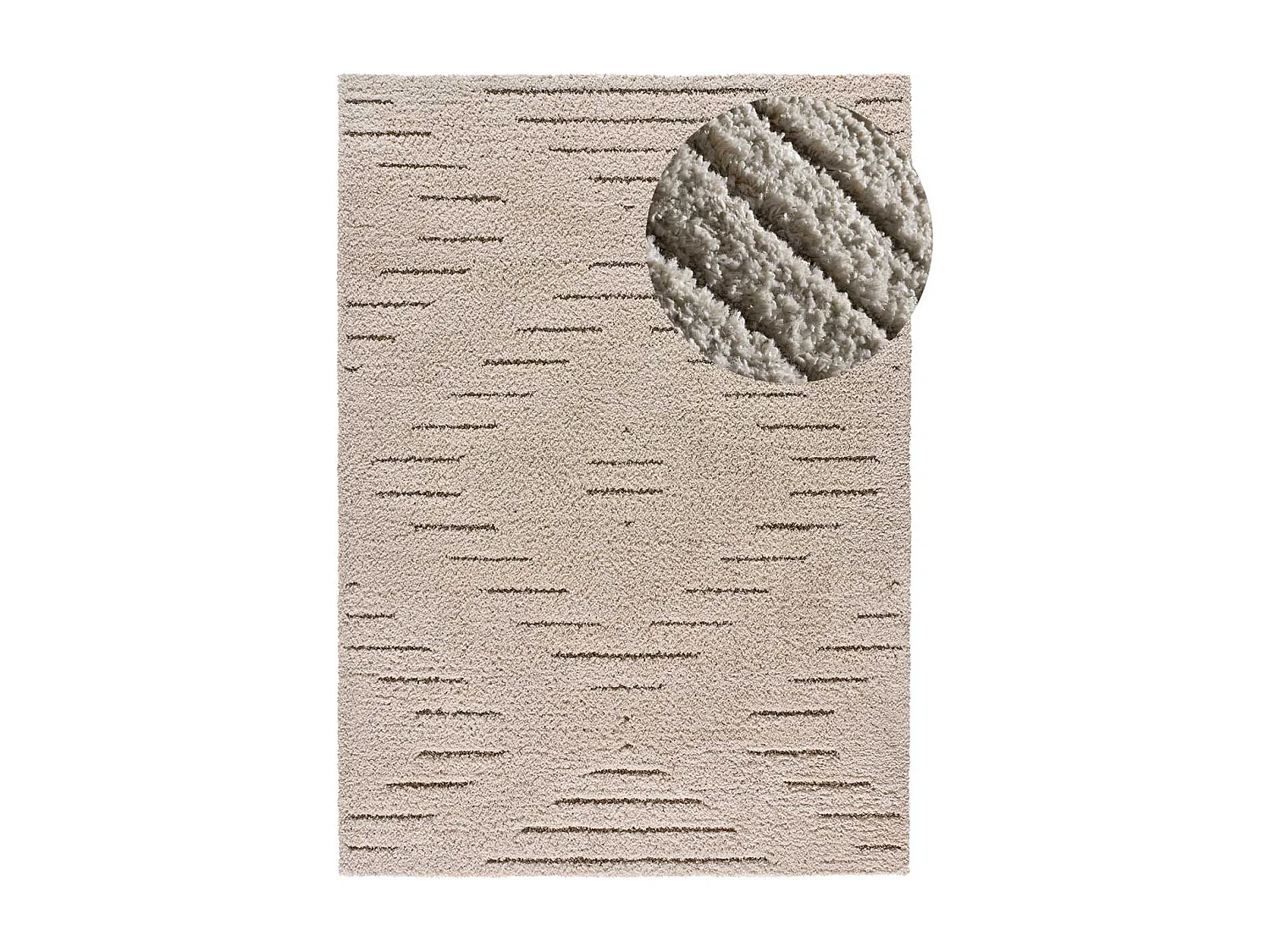 Hochflorteppich - shaggy - creme - 160x230 cm - ATESA