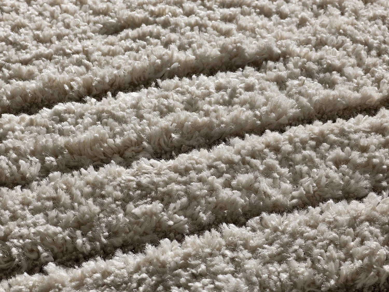 Hochflorteppich - shaggy - creme - 160x230 cm - ATESA