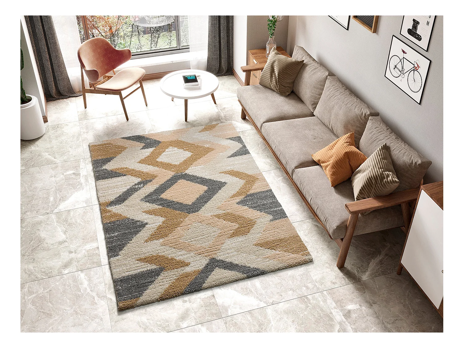 Tapis intérieur - ethnique - multicolore - 80 x 150 cm - ENYA