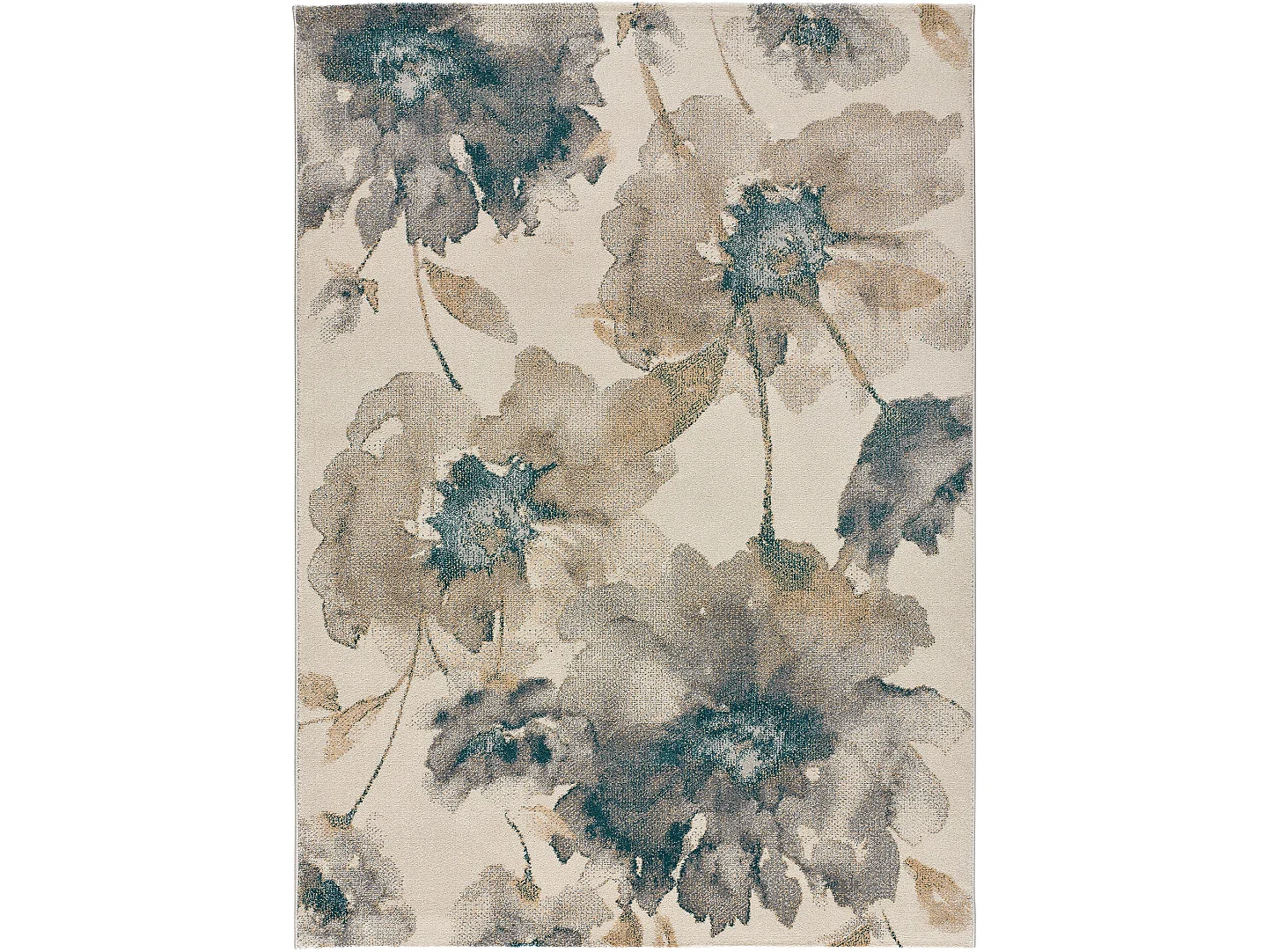 Tapis intérieur - floral - multicolore - 140 x 200 cm - SARA