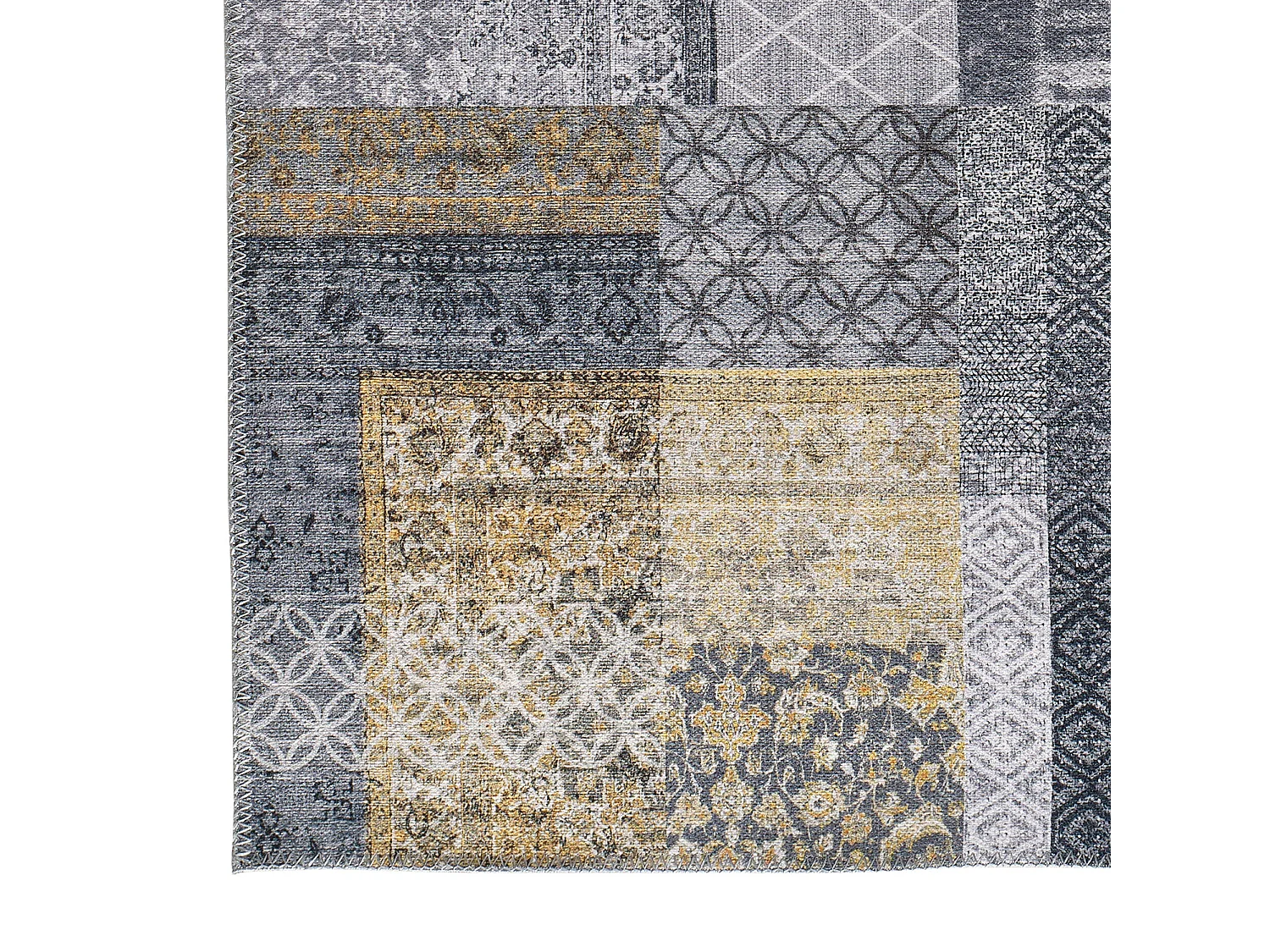 Kurzflorteppich - abstrakt - grau - 160x230 cm - NEILA