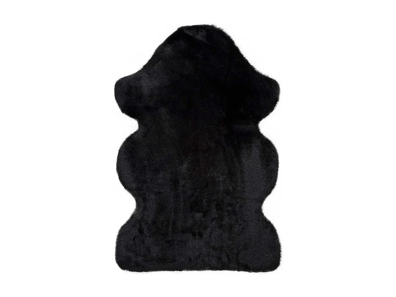 Tappeto interno - shaggy liscio - nero - 60 x 90 cm - FOX