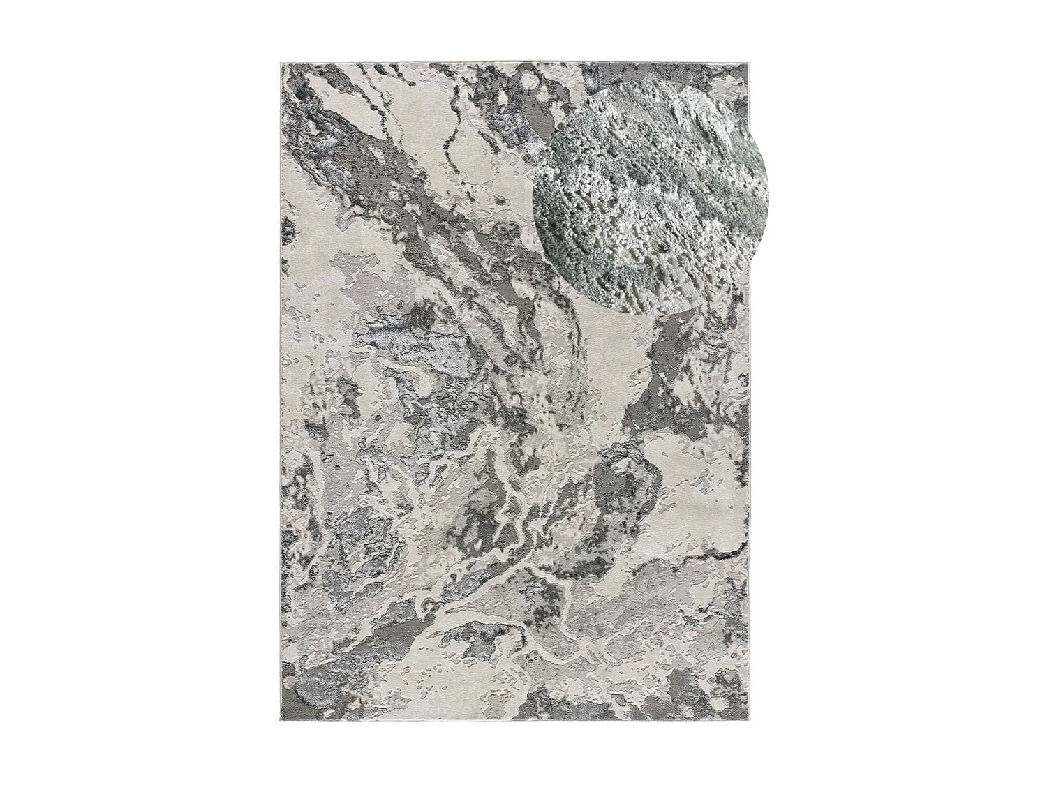 Kurzflorteppich - abstrakt - grau - 160x230 cm - AGATA