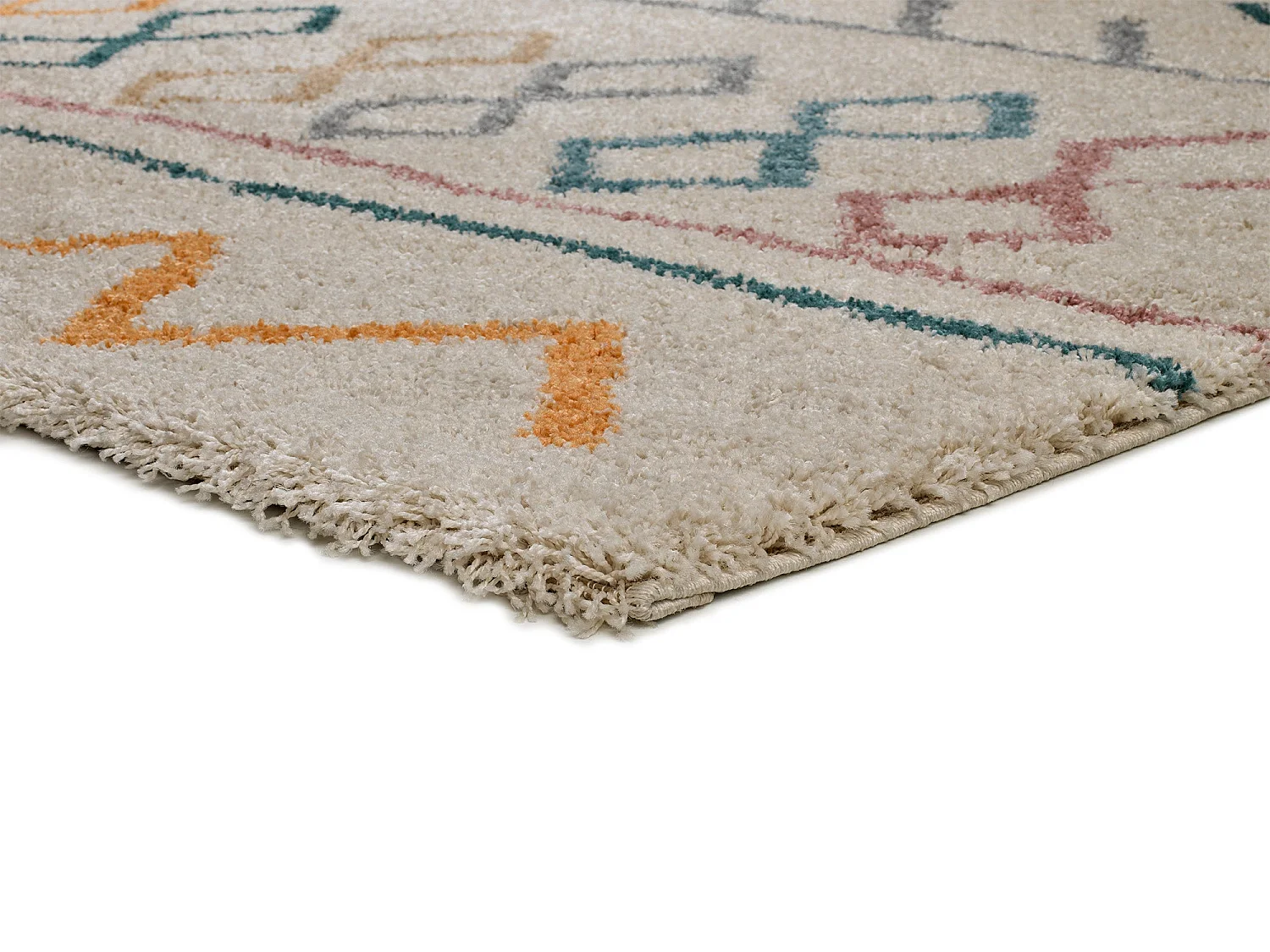 Tappeto interno - shaggy geometrico - multicolore - 80 x 150 cm - ULAI