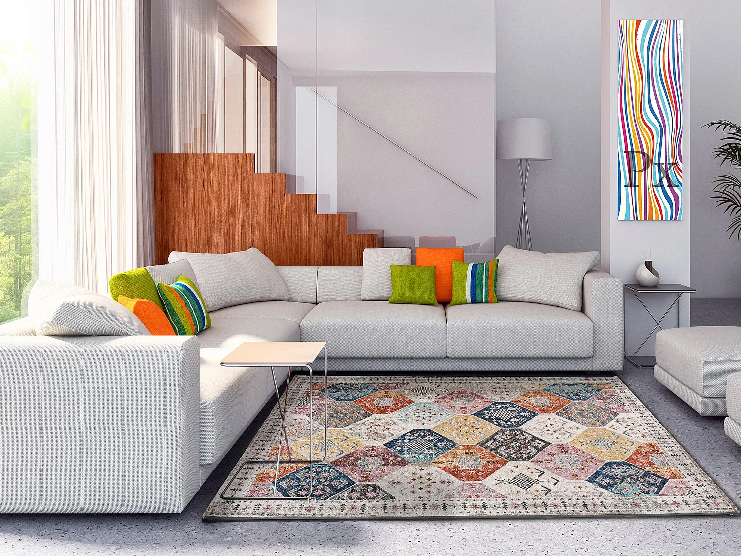 Tapis intérieur - ethnique - multicolore - 160 x 230 cm - MIRVA