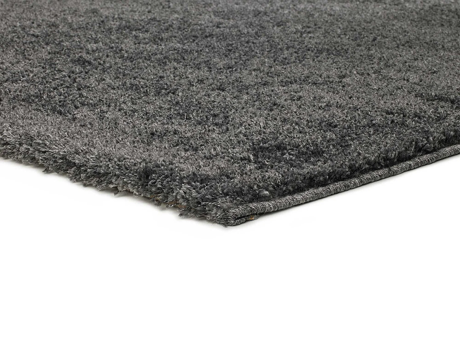 Hochflorteppich - einfarbig shaggy - anthrazit - 60x120 cm - ATLAS