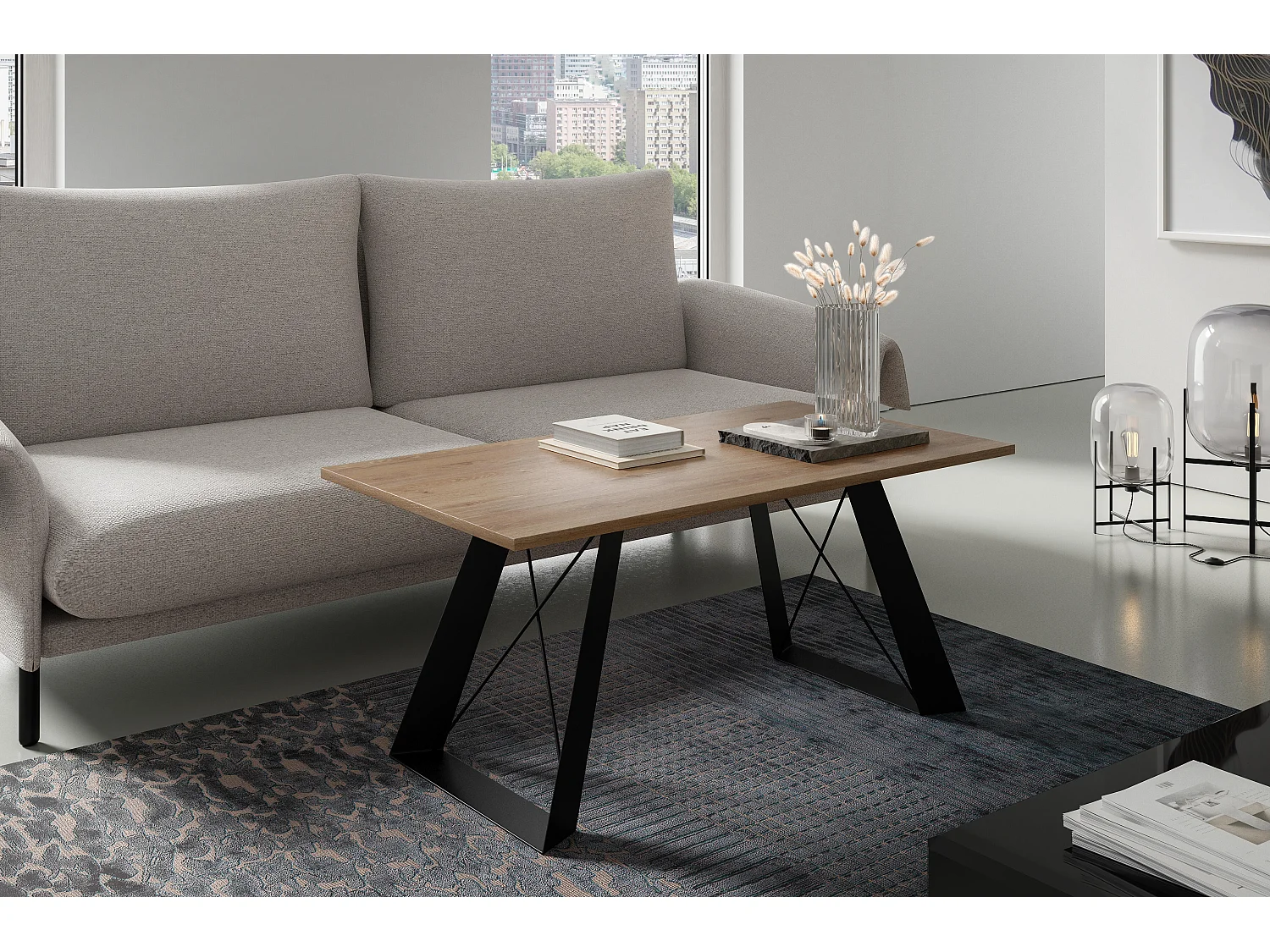 Couchtisch SATIS CT60 60x120x50 Braun