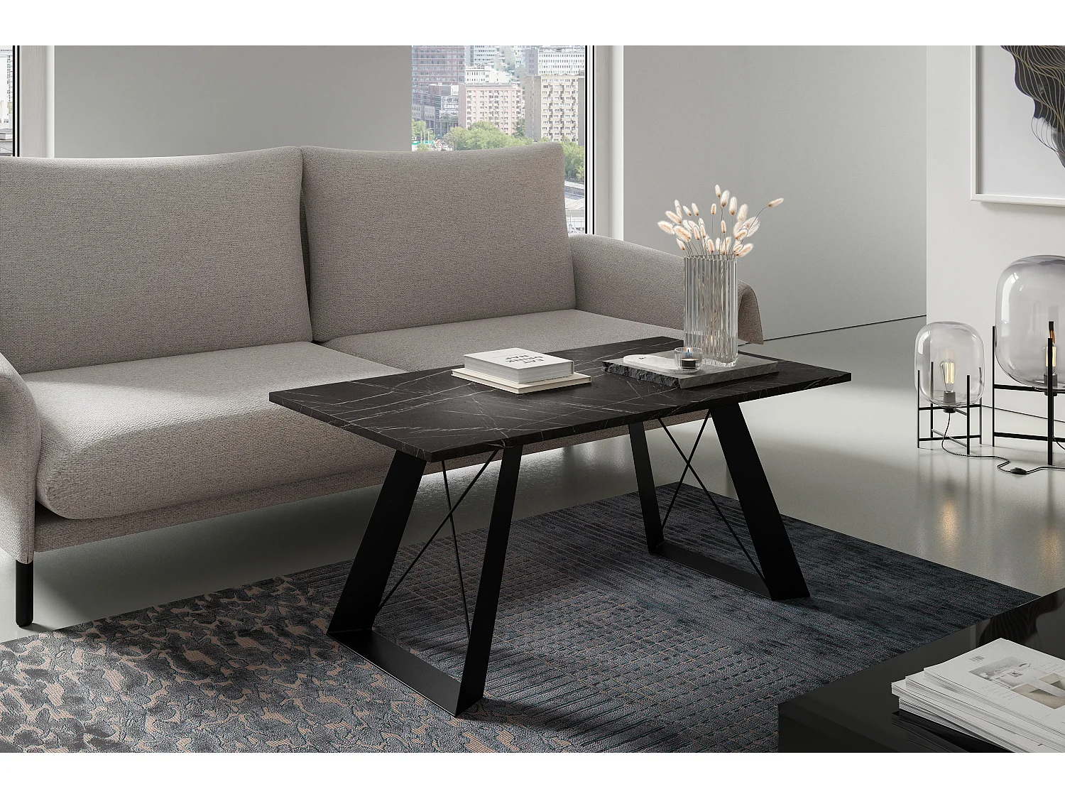 Tavolino SATIS CT60 60x120x50 Nero