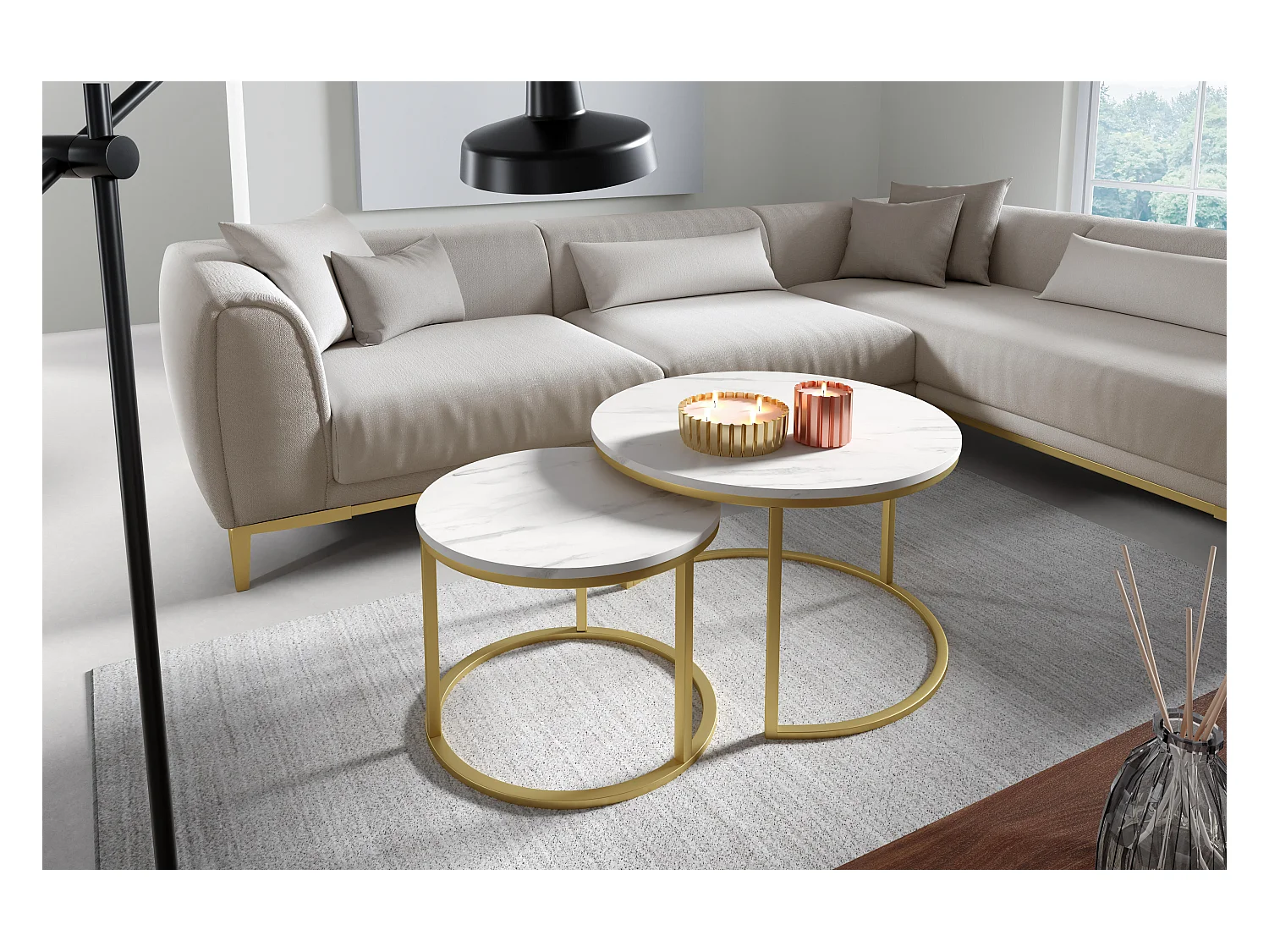 Table Basse RABEN CT58 58x58x47 Blanc