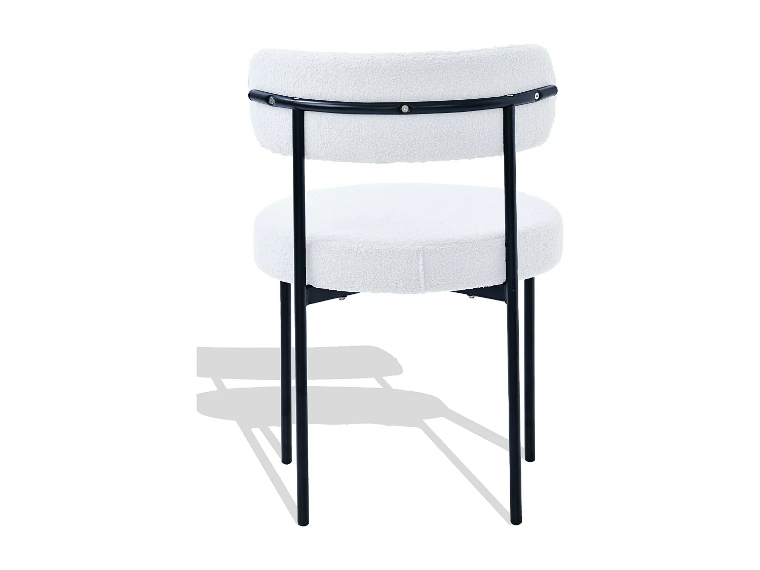 Pluche fluwelen stoel - Lennin - Wit