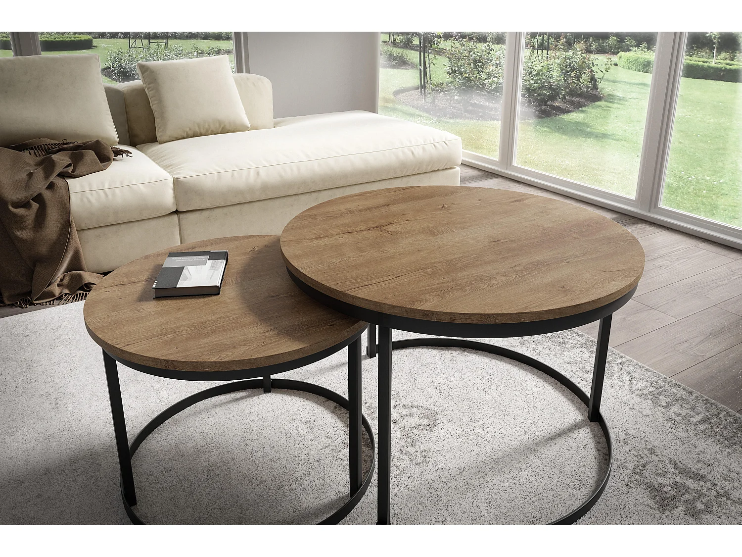 Mesa Centro RABEN CT75 75x75x47 Bege