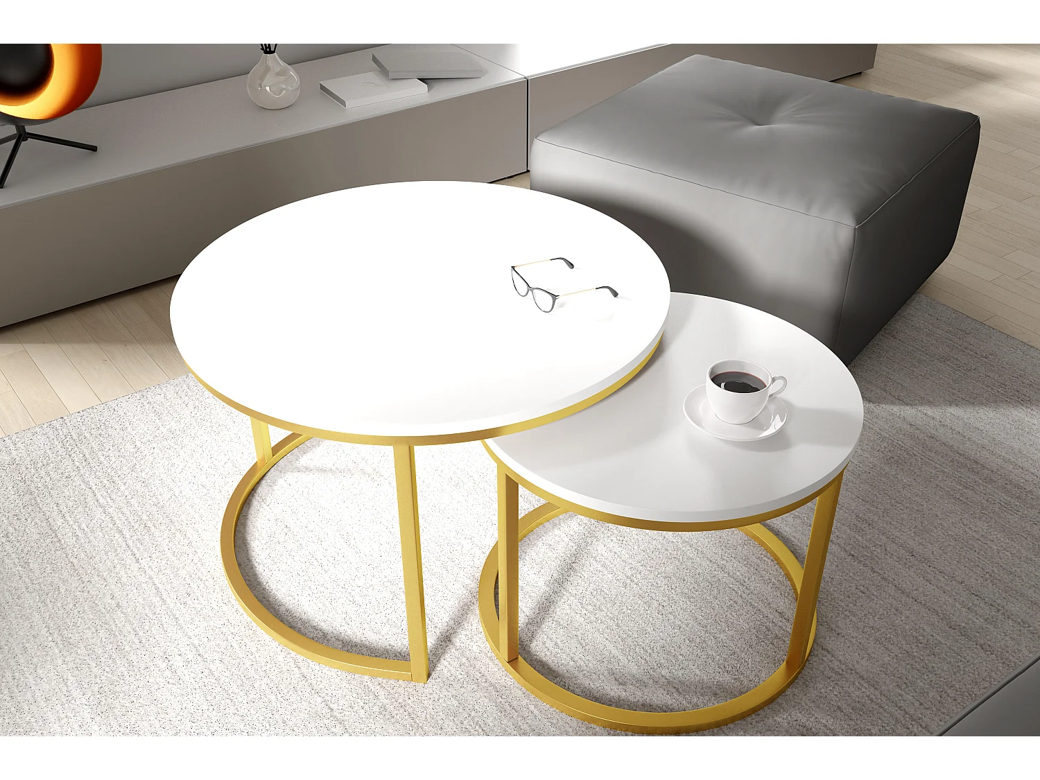 Mesa De Centro RABEN CT75 75x75x47 Blanco