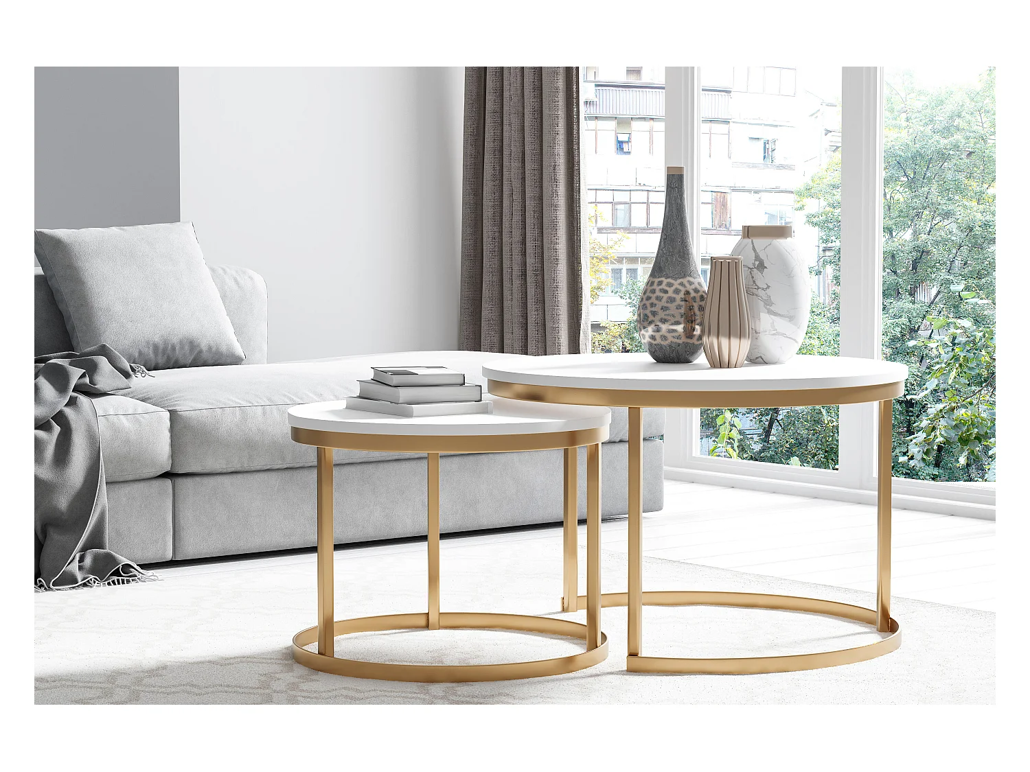 Salontafel RABEN CT75 75x75x47 Wit