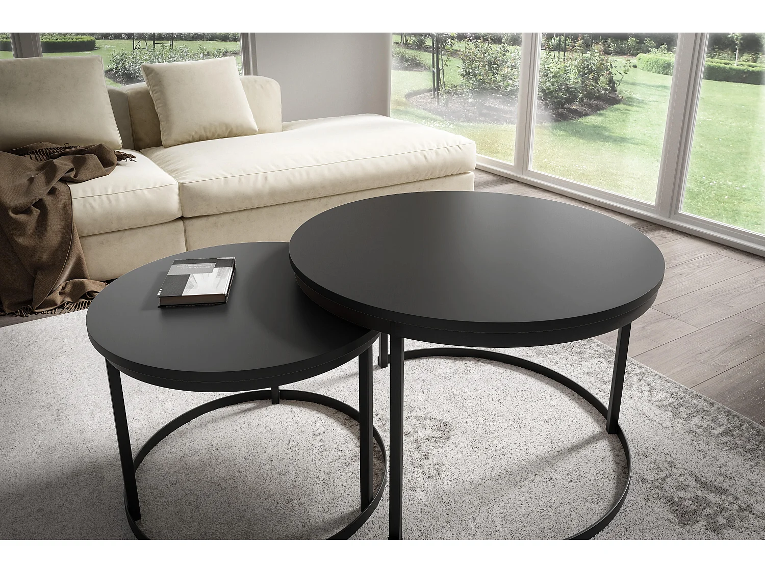 Salontafel RABEN CT75 75x75x47 Zwart