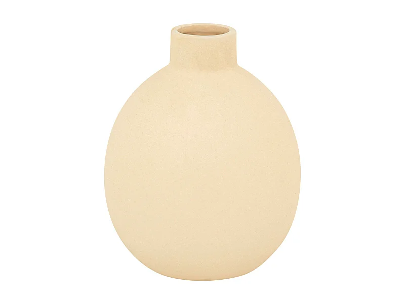 Vase en céramique mat Beige H 18 cm