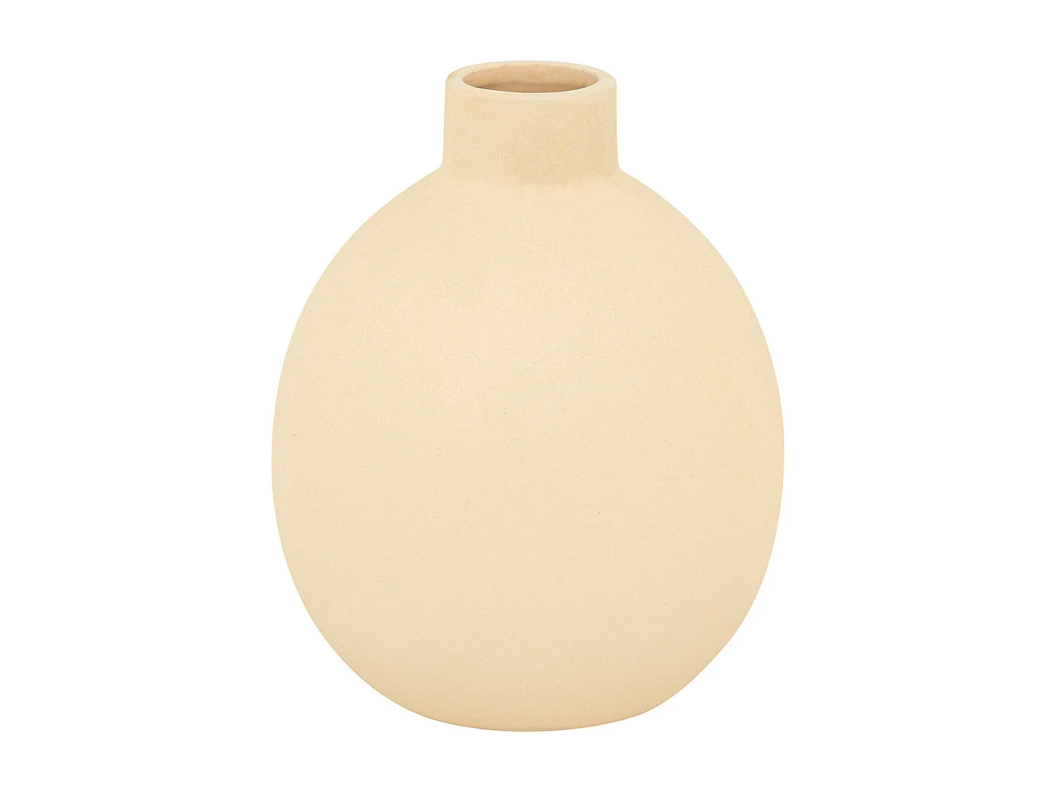 Vase en céramique mat Beige H 18 cm