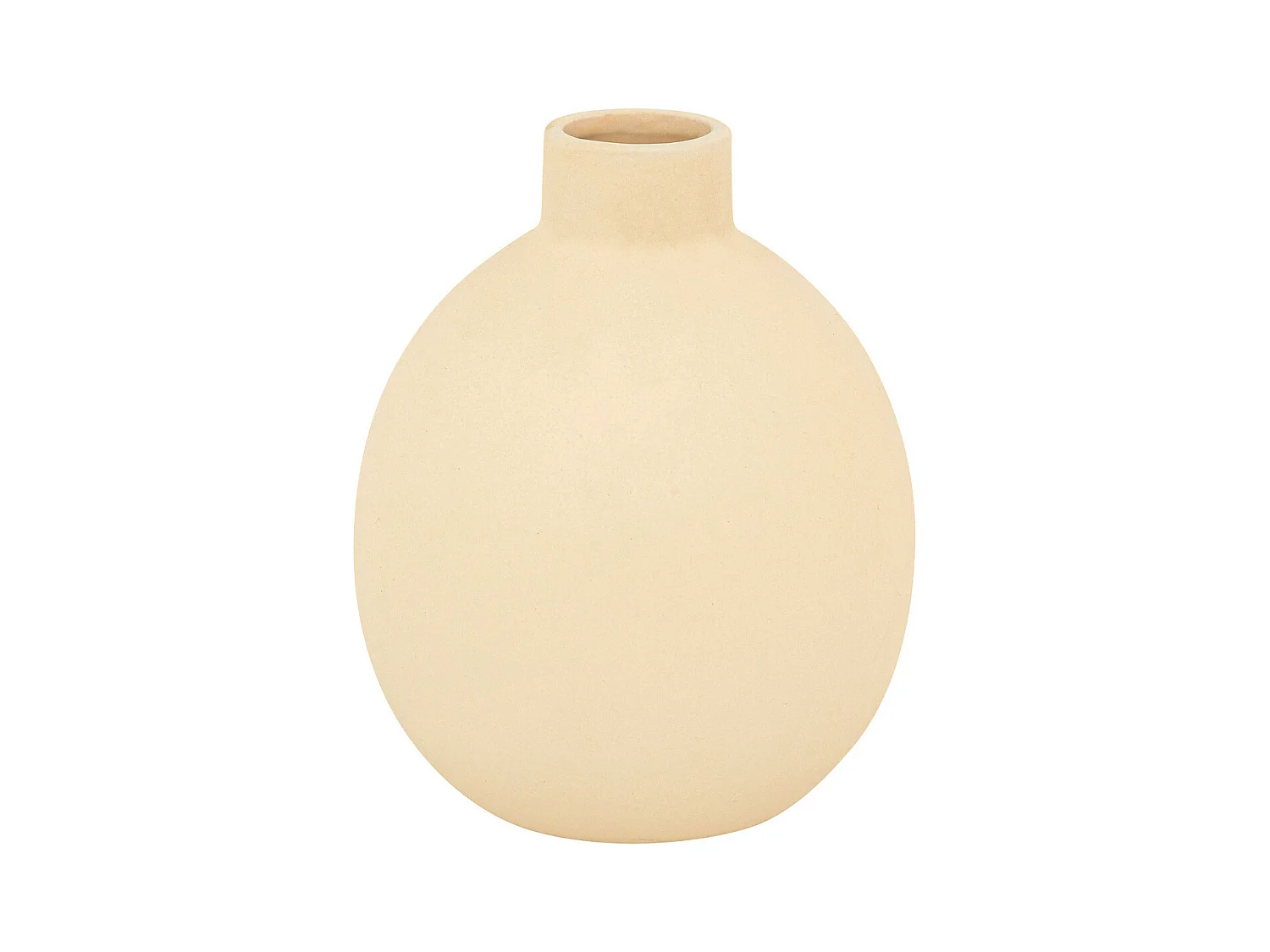 Vase en céramique mat Beige H 18 cm
