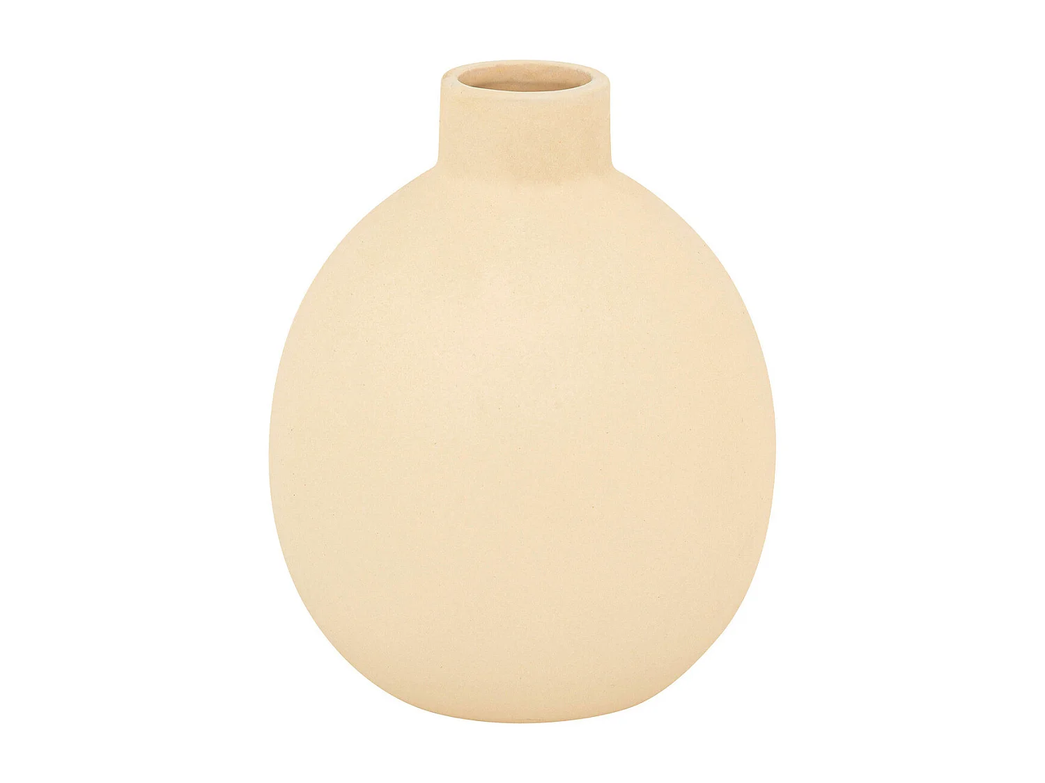 Vase en céramique mat Beige H 18 cm