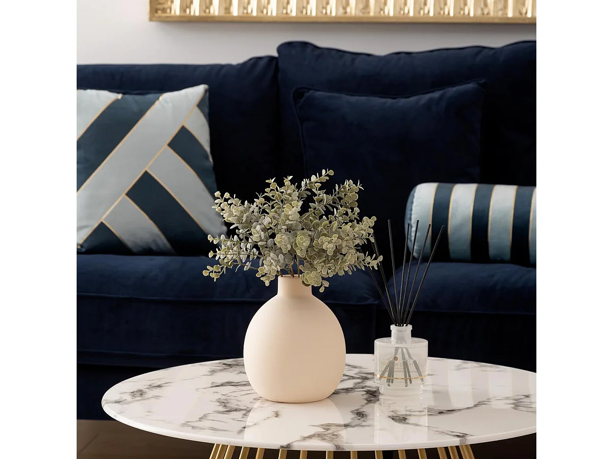 Vase en céramique mat Beige H 18 cm