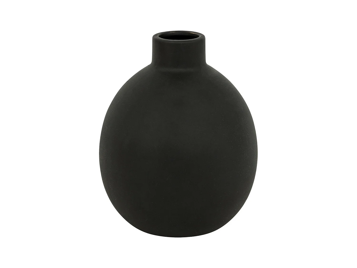 Vase en céramique mat Noir H 18 cm
