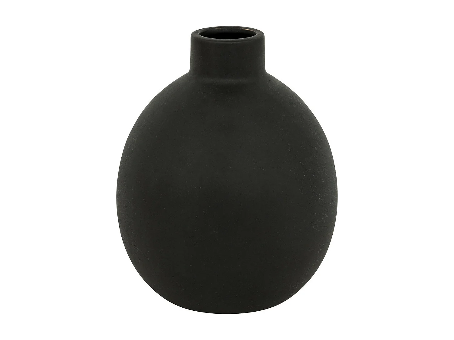 Vase en céramique mat Noir H 18 cm
